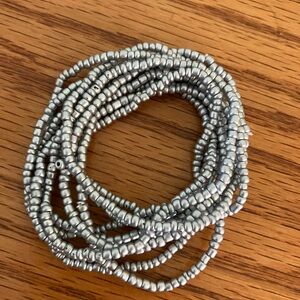 Elegant Silver Beaded Bracelet